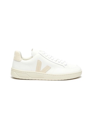 Main View - Click To Enlarge - VEJA - V-12' Suede 'V' Logo Lace Up Leather Sneakers