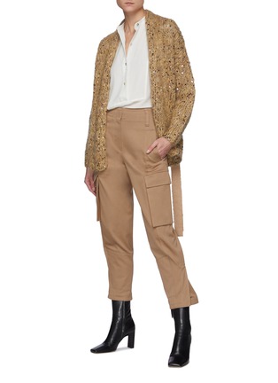 Figure View - Click To Enlarge - BRUNELLO CUCINELLI - Belted Cardigan