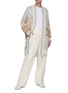 Figure View - Click To Enlarge - BRUNELLO CUCINELLI - Tri-coloured Ethnic Print Mohair Blend Long Cardigan