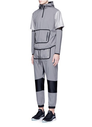 Figure View - Click To Enlarge - DYNE - Mesh jersey panel jogging pants