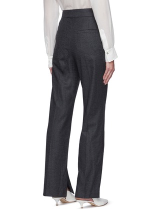 Back View - Click To Enlarge - BRUNELLO CUCINELLI - Flat Front Slight Flare Pants