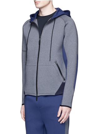 Front View - Click To Enlarge - DYNE - Colourblock zip-up hoodie