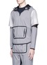 Front View - Click To Enlarge - DYNE - Layered sleeve hoodie