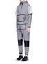 Figure View - Click To Enlarge - DYNE - Layered sleeve hoodie