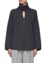 Main View - Click To Enlarge - BRUNELLO CUCINELLI - Sequined Keyhole Slit Ribbed Chasmere Knit Turtleneck Jumper