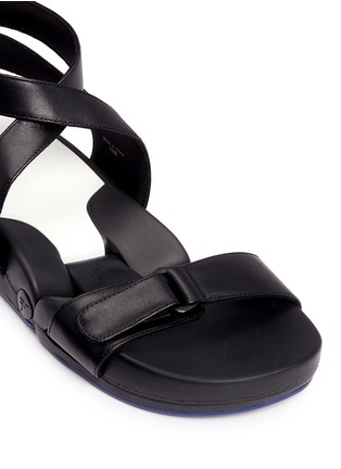 Detail View - Click To Enlarge - FIGS BY FIGUEROA - 'Figophile' leather strap hinged sandals