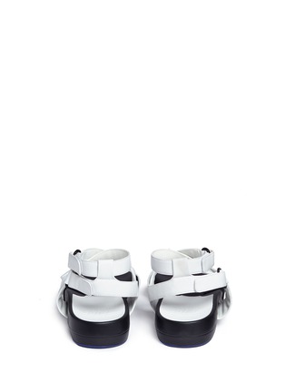 Back View - Click To Enlarge - FIGS BY FIGUEROA - 'Figophile' leather strap hinged sandals
