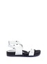 Main View - Click To Enlarge - FIGS BY FIGUEROA - 'Figophile' leather strap hinged sandals