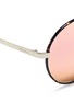Detail View - Click To Enlarge - PRADA - Tortoiseshell acetate rim round mirror sunglasses