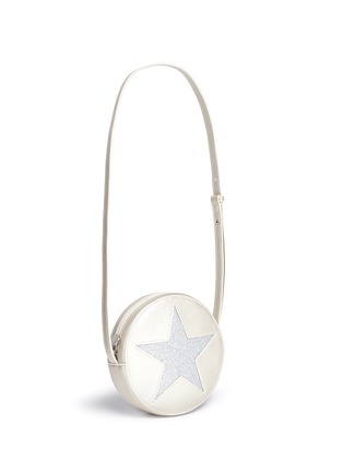 Figure View - Click To Enlarge - STELLA MCCARTNEY - Glitter star appliqué kids crossbody bag