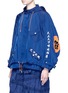 Front View - Click To Enlarge - ANGEL CHEN - Chinese calligraphy floral embroidered windbreaker