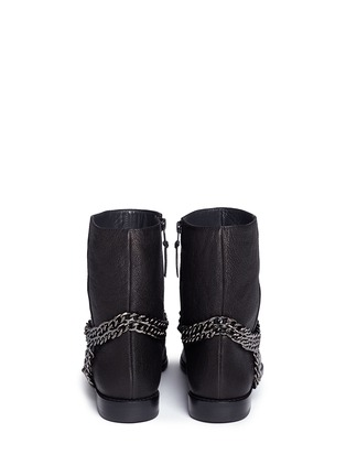 Back View - Click To Enlarge - STUART WEITZMAN - 'Chain It' chain leather ankle boots