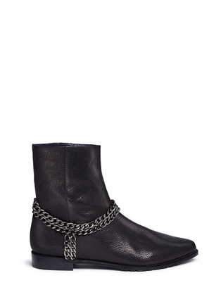 Main View - Click To Enlarge - STUART WEITZMAN - 'Chain It' chain leather ankle boots