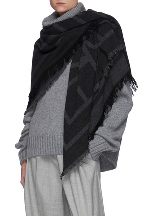 Figure View - Click To Enlarge - TOTEME - Monogram Cashmere Wool Scarf
