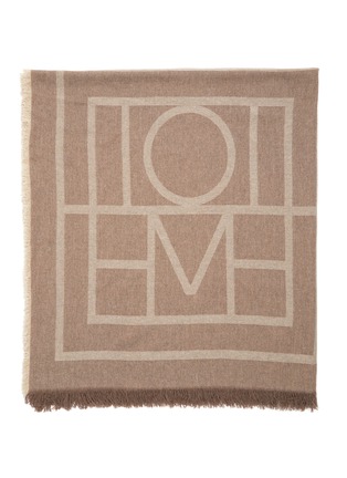 Detail View - Click To Enlarge - TOTEME - Monogram Cashmere Wool Scarf