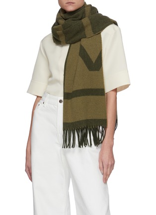 Figure View - Click To Enlarge - TOTEME - Monogram Jacquard Wool Scarf