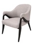 Detail View - Click To Enlarge - ANDRÉ FU LIVING - Charcoal Pinewood 'Ichou' Armchair With Light Grey Loro Piana Fabric