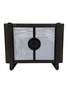 Main View - Click To Enlarge - ANDRÉ FU LIVING - Art Deco Garden' Charcoal Oak Wood Wall Cabinet With De Gournay Covering