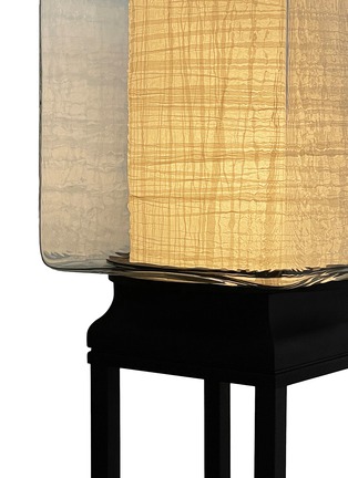Detail View - Click To Enlarge - ANDRÉ FU LIVING - Shoji' Rippled Glass Brass Floor Lamp