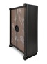Detail View - Click To Enlarge - ANDRÉ FU LIVING - Art Deco Garden' Charcoal Oak Wood High Cabinet With De Gournay Covering