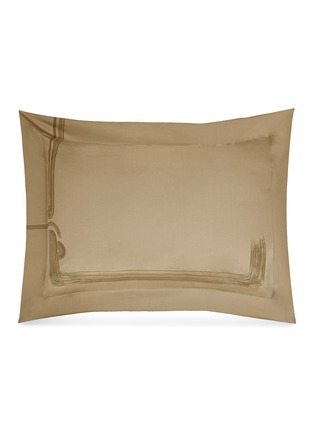Main View - Click To Enlarge - ANDRÉ FU LIVING - Art Deco Garden' Embroidered Pillow Cover Set Of 2 – Sand