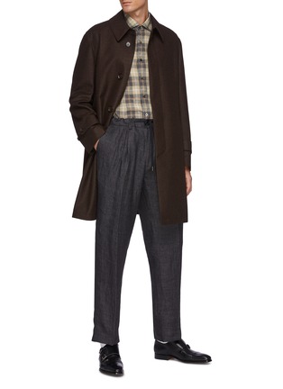 Figure View - Click To Enlarge - TOMORROWLAND - Concealed Placket Wool-Cashmere Blend Balmacaan Coat