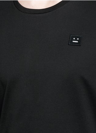 Detail View - Click To Enlarge - ACNE STUDIOS - 'Standard Face' emoji patch cotton T-shirt