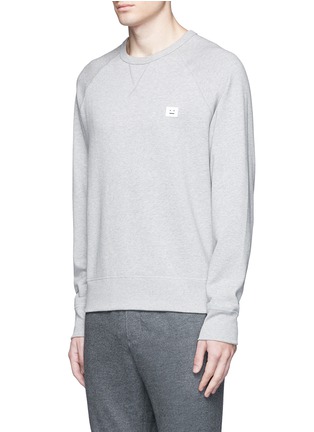 Front View - Click To Enlarge - ACNE STUDIOS - 'College Face' emoji patch cotton sweatshirt