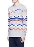 Front View - Click To Enlarge - ACNE STUDIOS - 'Fun Rhythm' wave patch sweatshirt