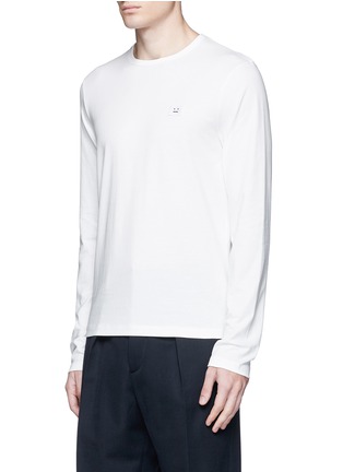 Front View - Click To Enlarge - ACNE STUDIOS - 'Tage Face' emoji patch cotton T-shirt