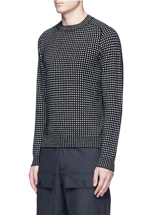 Front View - Click To Enlarge - ACNE STUDIOS - 'Kite' check wool-cashmere sweater