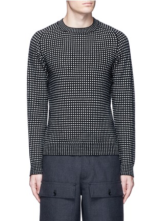 Main View - Click To Enlarge - ACNE STUDIOS - 'Kite' check wool-cashmere sweater
