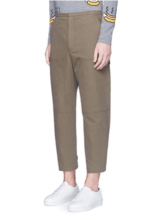 Front View - Click To Enlarge - ACNE STUDIOS - 'Phase' cotton-linen flare work pants