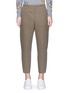 Main View - Click To Enlarge - ACNE STUDIOS - 'Phase' cotton-linen flare work pants