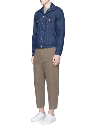 Figure View - Click To Enlarge - ACNE STUDIOS - 'Phase' cotton-linen flare work pants