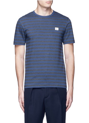 Main View - Click To Enlarge - ACNE STUDIOS - 'Eddy Stripes' mélange jersey T-shirt