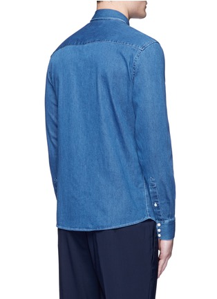 Back View - Click To Enlarge - ACNE STUDIOS - 'Ewing' washed cotton denim Western shirt