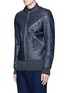 Front View - Click To Enlarge - ACNE STUDIOS - 'Oliver' quilted shoulder leather moto jacket