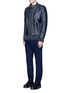 Figure View - Click To Enlarge - ACNE STUDIOS - 'Oliver' quilted shoulder leather moto jacket