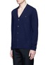 Front View - Click To Enlarge - ACNE STUDIOS - 'Dasher C Face' emoji patch wool cardigan
