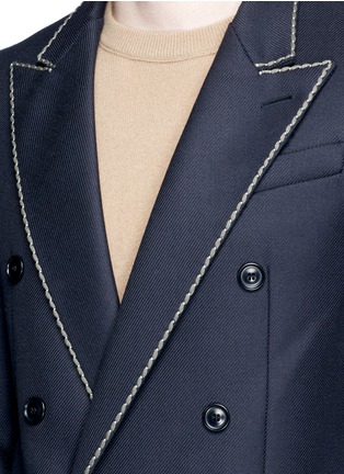 Detail View - Click To Enlarge - ACNE STUDIOS - Ribbon trim chain stitch lapel blazer