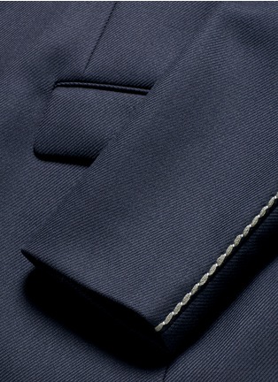 Detail View - Click To Enlarge - ACNE STUDIOS - Ribbon trim chain stitch lapel blazer