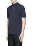 Front View - Click To Enlarge - ACNE STUDIOS - 'Keller' mock turtleneck cotton polo shirt