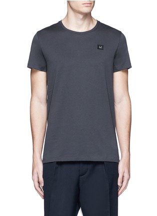 Main View - Click To Enlarge - ACNE STUDIOS - 'Standard Face' emoji patch cotton T-shirt