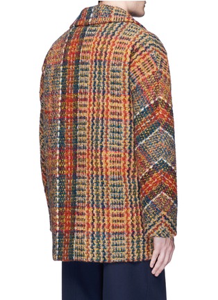 Back View - Click To Enlarge - ACNE STUDIOS - 'Min' Glen plaid tweed kimino coat