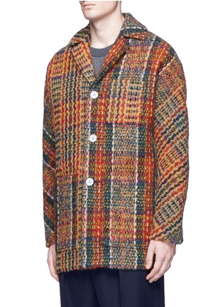 Front View - Click To Enlarge - ACNE STUDIOS - 'Min' Glen plaid tweed kimino coat