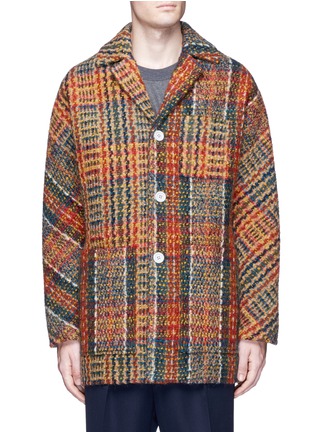 Main View - Click To Enlarge - ACNE STUDIOS - 'Min' Glen plaid tweed kimino coat