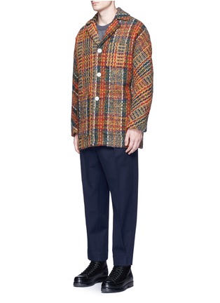 Figure View - Click To Enlarge - ACNE STUDIOS - 'Min' Glen plaid tweed kimino coat