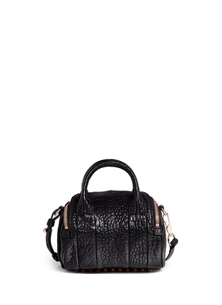 Back View - Click To Enlarge - ALEXANDER WANG - 'Mini Rockie' pebbled leather duffle bag