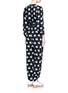 Back View - Click To Enlarge - STELLA MCCARTNEY - Waist tie swan print silk georgette jumpsuit